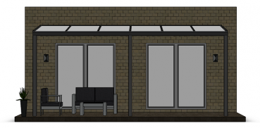 Preview: Überdachung mit 16 mm Polycarbonat, 6 x 2,5 m